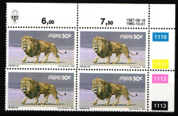 Südwestafrika 489 Y Postfrisch Viererblock / Wildtiere #IP558 - Namibië (1990- ...)