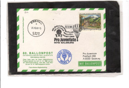 TEM20428 - Salzburg  23.10.1988 /  80. BALLONPOSTFLUG -  NETTO KATALOG NR. 80b   - BALLON "  ERGE V  " - Mongolfiere