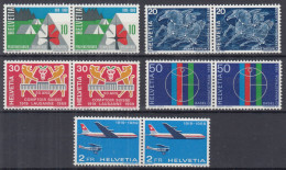 Switzerland / Helvetia / Schweiz / Suisse 1969 ⁕ Mi.895-899 X2 ⁕ MNH - Nuevos