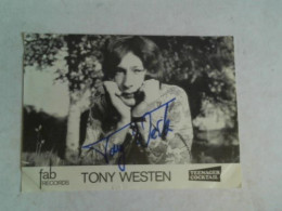 Autogrammkarte Mit Original Signatur Von Westen, Tony - Non Classés