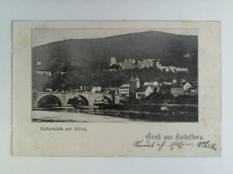 Postkarte: Gruss Aus Heidelberg - Neckarbrücke Und Schloß Von Heidelberg - Non Classés