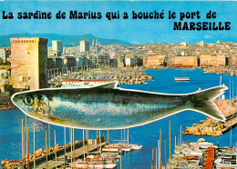 Marseille, Le Port, La Sardine De Marius (scan Recto-verso) KEVREN0125 - Vieux Port, Saint Victor, Le Panier