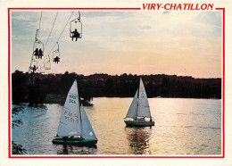 Viry Chatillon, Le Lac, Coucher De Soleil (scan Recto-verso) KEVREN0107 - Viry-Châtillon