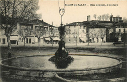 Salies-du-Salat, Place Compans, Le Jet D'eau (scan Recto-verso) KEVREN0197 - Salies-du-Salat