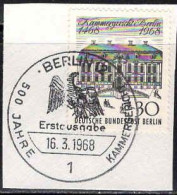 Berlin Poste Obl Yv:295 Mi:320 Kammergericht Berlin (TB Cachet à Date) Sur Fragment - Gebruikt