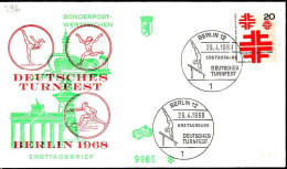 Berlin Poste Obl Yv:296 Mi:321 Deutsches Turnfest (TB Cachet à Date) Fdc Berlin 29-4-68 - Autres & Non Classés