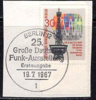 Berlin Poste Obl Yv:284 Mi:309 Deutsche Funk-Ausstellung Berlin (TB Cachet à Date) Sur Fragment - Gebruikt