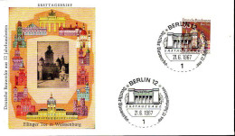 Berlin Poste Obl Yv:277 Mi:280 Ellinger Tor Weissenburg Bayern (TB Cachet à Date) Fdc Berlin 21-6-67 - Other & Unclassified