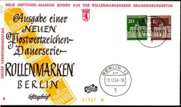 Berlin Poste Obl Yv:257/258 Brandenburgertor Berlin (TB Cachet à Date) Fdc Berlin 13-12-66 - Andere & Zonder Classificatie