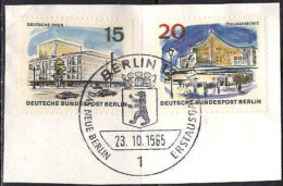 Berlin Poste Obl Yv:231-232 Bâtiments De Berlin (TB Cachet à Date) Sur Fragment - Gebruikt