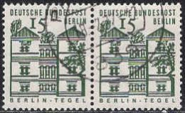 Berlin Poste Obl Yv:220 Mi:243 Berlin Tegel Paire (TB Cachet Rond) - Gebraucht
