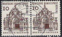 Berlin Poste Obl Yv:219 Mi:242 Pavillon Des Remparts Dresden Paire (TB Cachet Rond) - Usados