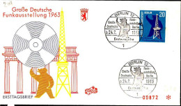 Berlin Poste Obl Yv:209 Mi:232 Deutsche Funkausstellung (TB Cachet à Date) Fdc Berlin 24-7-63 - Sonstige & Ohne Zuordnung