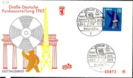 Berlin Poste Obl Yv:209 Mi:232 Deutsche Funkausstellung (TB Cachet à Date) Fdc Berlin 24-7-63 - Other & Unclassified