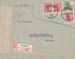 Danemark Lettre Recommandée Censurée Pour L'Allemagne 1915 - Briefe U. Dokumente