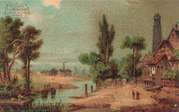 ARTS - Peintures Et Tableaux - Un Paysage Au Bord D'une Petite Rivière - Carte Postale Ancienne - Paintings