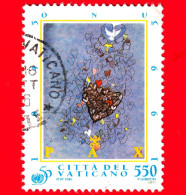 VATICANO - Usato - 1995 - 50 Anni Della Fondazione Dell'organizzazione Delle Nazioni Unite - PAX -  550 L. • Dipinto - Usados