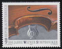 2328 100 Jahre Wiener Symphoniker, Geigengehäuse Detail, 7 S, Postfrisch ** - Neufs