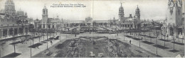 Court Of Arts From Fine Art Palace Franco-British Exhibition London 1908 Double Postcard Animation Rare - Esposizioni