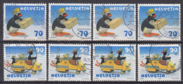 Switzerland / Helvetia / Schweiz / Suisse 1999 ⁕ Pingu Mi.1673-1674 X4 ⁕ 8v Used - Usati