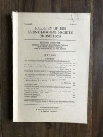 Bulletin Of The Seismological Society Of America - Vol.40 - Number 3 - July 1950 - Autres & Non Classés