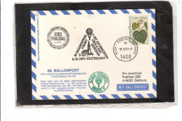 TEM20456 -  THALGAU 6.10.1991  /  86. BALLONPOSTFLUG -  NETTO KATALOG NR. 86b   - BALLON "  ERGEE V  " - Montgolfières