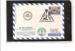 TEM20458 -  THALGAU 6.10.1991  /  86. BALLONPOSTFLUG -  NETTO KATALOG NR. 86b   - BALLON "  ERGEE V  " - Montgolfières