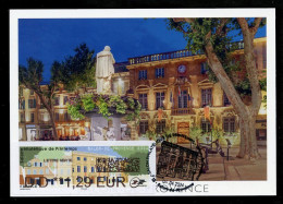 FRANCE (2024) Carte Maximum Card ATM LISA - Salon Philatélique De Printemps Salon-de-Provence - Hôtel De Ville - 2020-…