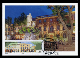 FRANCE (2024) Carte Maximum Card ATM LISA - Salon Philatélique De Printemps Salon-de-Provence - Hôtel De Ville - 2020-…