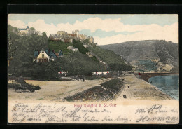 AK St. Goar, Ruine Rheinfels  - St. Goar