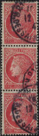 France Poste Obl Yv: 676 Mi:681 Cérès De Mazelin (Beau Cachet Rond) Bande De 3 - Used Stamps