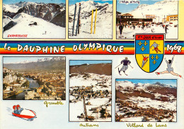  ISERE CHAMROUSSE Le Dauphine Olympique 1968 ED CELLARD Carte Dentelée 1 (scan Recto-verso) KEVREN0227 - Chamrousse