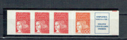 1510 Marianne Du 14 Juillet Bande De Carnet Avec Repère électronique Type 2 - 1997-2004 Marianne Du 14 Juillet