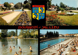 ISERE BOURGOIN JALLIEU 4 VUES BLASON (scan Recto-verso) KEVREN0273 - Bourgoin