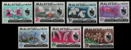 Malaya - Negri Sembilan 1965 - Mi-Nr. 79-85 ** - MNH - Orchideen / Orchids - Negri Sembilan