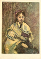 Art - Peinture - Jean-Baptiste Camille Corot - Jeune Femme Assise Un Livre à La Main - Carte De La Loterie Nationale - C - Malerei & Gemälde