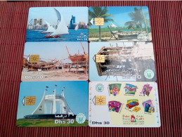 6 Phonecards U.A.E  Used Rare - Emiratos Arábes Unidos