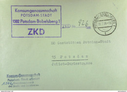 Orts-Brief Mit ZKD-Kastenstpl. "Konsum-Genossenschaft P-Stadt 1502 Potsdam-Babelsberg1" Vom 28.7.66 An HO Potsdam-Stadt - Zentraler Kurierdienst