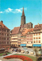 Automobiles - Strasbourg - Quartier De La Cathédrale - Le Charme Des Vieilles Maisons - Carte Dentelée - CPSM Grand Form - PKW
