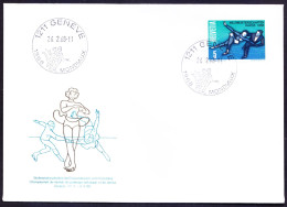 Switzerland 1968 Cover, World Championships In Figure Skating & Ice Dancing, Sports - Skateboard