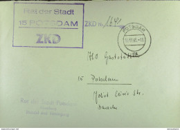 Orts-Brief Mit ZKD-Kastenstpl. "Rat Der Stadt 15 Potsdam" Vom 10.11.65 An HO Gaststätten - Servicio Central De Correos