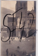 GUEBWILLER           CARTE PHOTO  EGLISE BOMBARDEE + ATELIER MOBILHAUS  ACHILLE LEVY - Sainte-Marie-aux-Mines