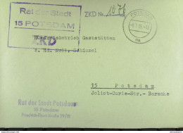 Orts-Brief Mit ZKD-Kastenstempel "Rat Der Stadt 15 Potsdam" Vom 9.7.65 An HO Gaststätten - Servicio Central De Correos