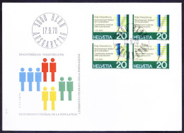 Switzerland 1970 FDC Blk, Census Of Population Bern Cancellation - Altri & Non Classificati