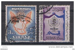 SUDAN:  1956/62  COMMEMORATIVI  -  2  VAL. US. -  YV/TELL. 117 + 142 - Soudan (1954-...)