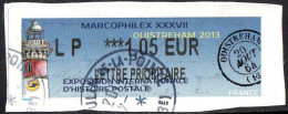France Lisa Obl 2014 37.Marcophilex Ouistreham (TB Cachet Rond) LP***1,05 EUR Sur Fragment - 2010-... Illustrated Franking Labels