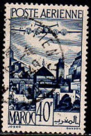 Maroc (Prot.Fr) Avion Obl Yv: 61 Mi:269 Remparts De Salé Moulay Idriss (TB Cachet Rond) - Luftpost