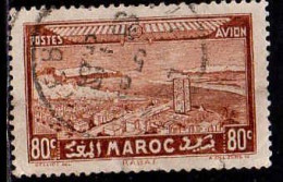 Maroc (Prot.Fr) Avion Obl Yv: 35 Mi:118 Rabat (cachet Rond) - Posta Aerea
