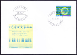 Switzerland 1971 FDC, Radio, Telecommunication, Bern Cancellation - Telecom