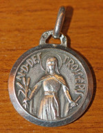 Pendentif Médaille Religieuse Argent 800 "Notre-Dame Des Trois Epis" Haut-Rhin - Silver Religious Pendant - Religión & Esoterismo